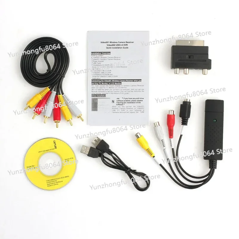 

Видеокарта USB2.0 VHS в DVD-конвертер Преобразование аналогового видео в цифровой формат IPTV Аудио Видеоигра VHS Карта захвата записей