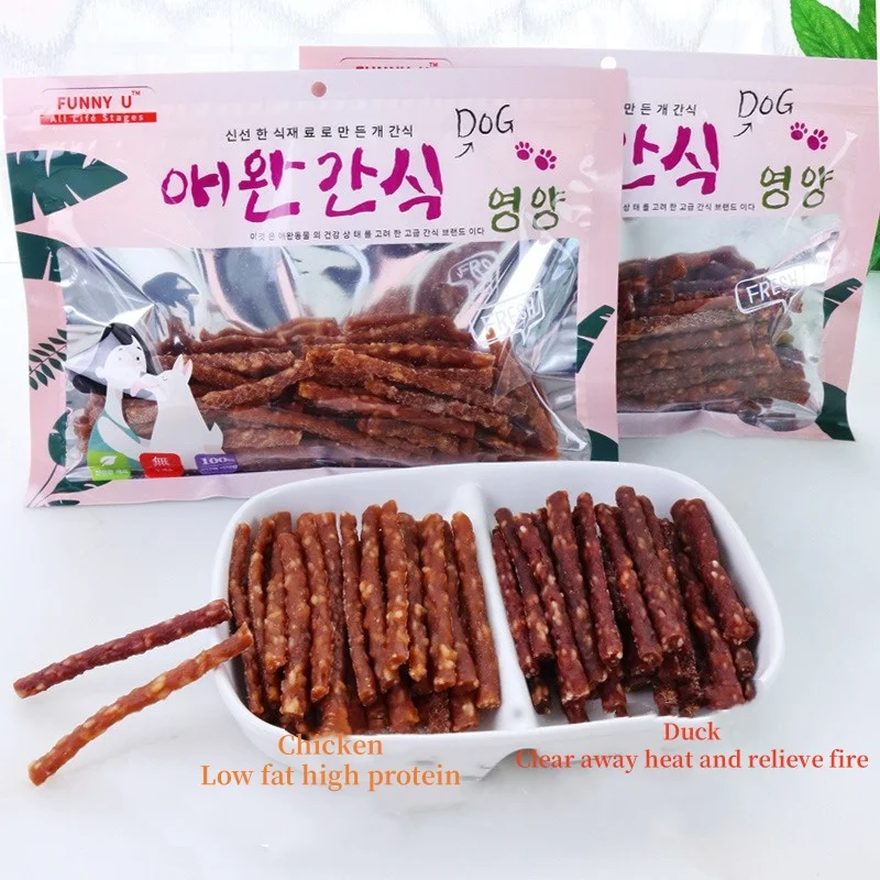 Dog Snack Jerky Puppy Feed Pet Food Dog Dental Chews Dog Treats Duck Meat Dog Feeding Chicken Rice Stick Dog Dry Food