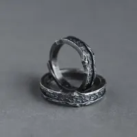 1 Pair New Trendy Abyss Couple Ring Simple Personality Cold Wind Ring Retro Old Student Men and Women Couple Ring Jewelry Gift