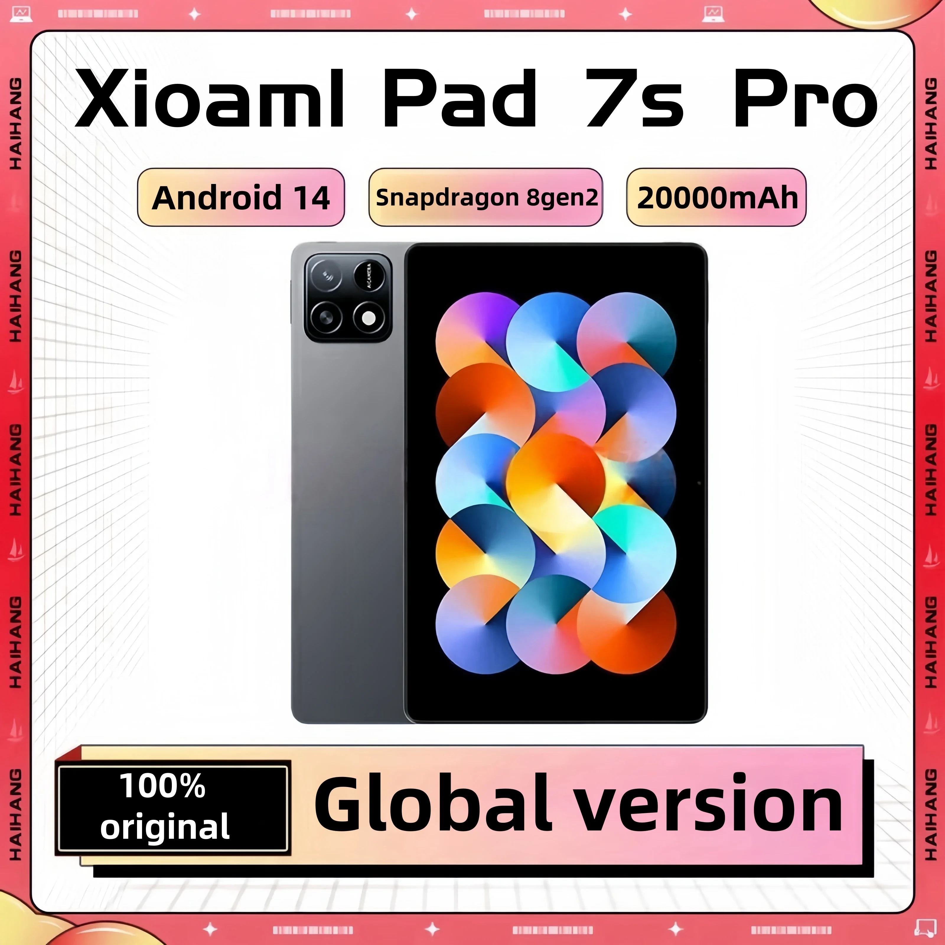 2025 ใหม่Original Global Editionแท็บเล็ตพีซีPad 7S Pro Snapdragon 8gen2 Android 14 HD 4K 22GB + 2TB 5Gแท็บเล็ตDual SIMแท็บเล็ตWIFI