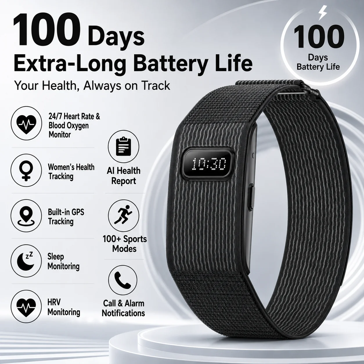 

LIGE Fashion Smart Watch Sports Fitness Smart Bracelet Heart Rate Blood Oxygen Monitoring Waterproof 100 days Standby Smartwatch