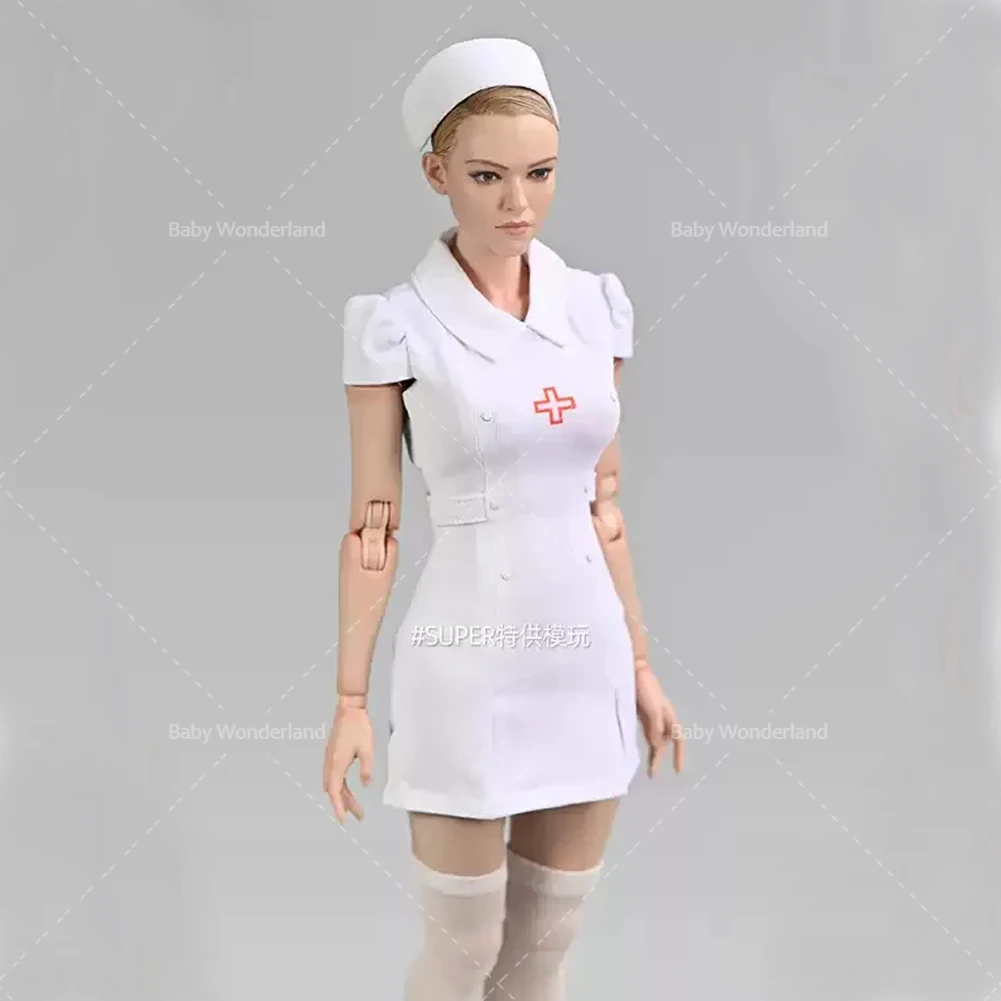 

In Stock 1/6 Sexy Cosplay Nurse Uniform Tight Fitting Suit Clothes Model Accessories Fit 12inch Female Action Figure Body Dolls