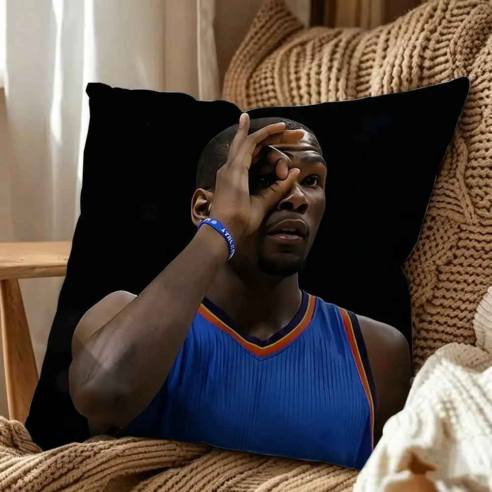 Kevin Durant Player No7 Double-Sided Printed Cushion Cover Bedroom Bedside Sofa Pillow Case