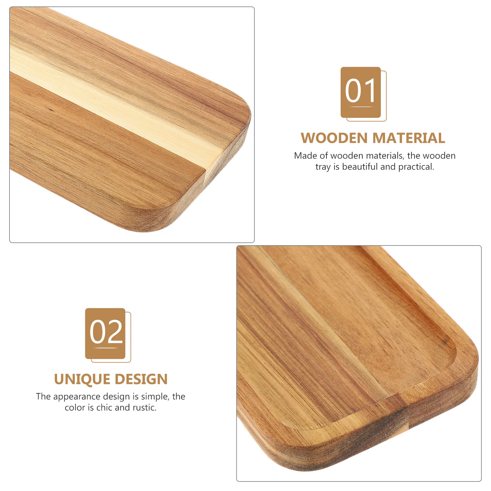 

Wooden Fruit Tray Natural Wood Storage Tray for Snacks Desserts Bread Sushi Appetizers Stylish Serving Platter for Gatherings