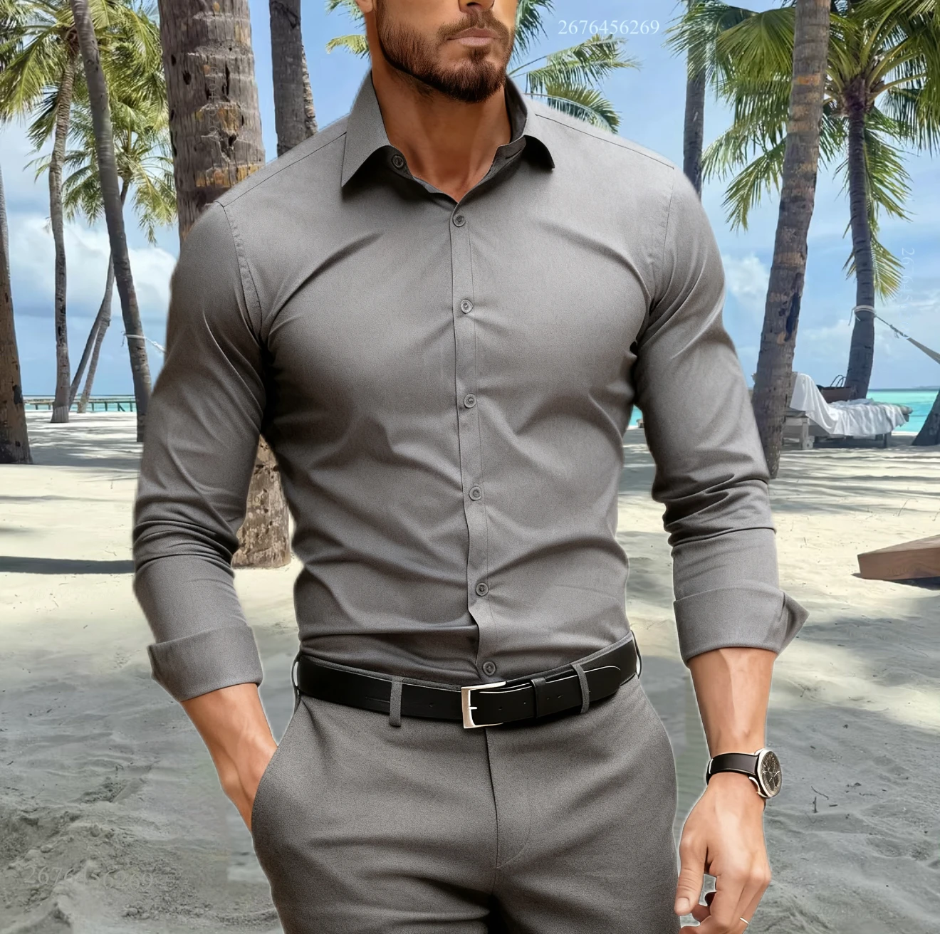 

Men's shirts 17 colors formal solid color wedding outdoor business long sleeve shirts comfortable shirts express delivery