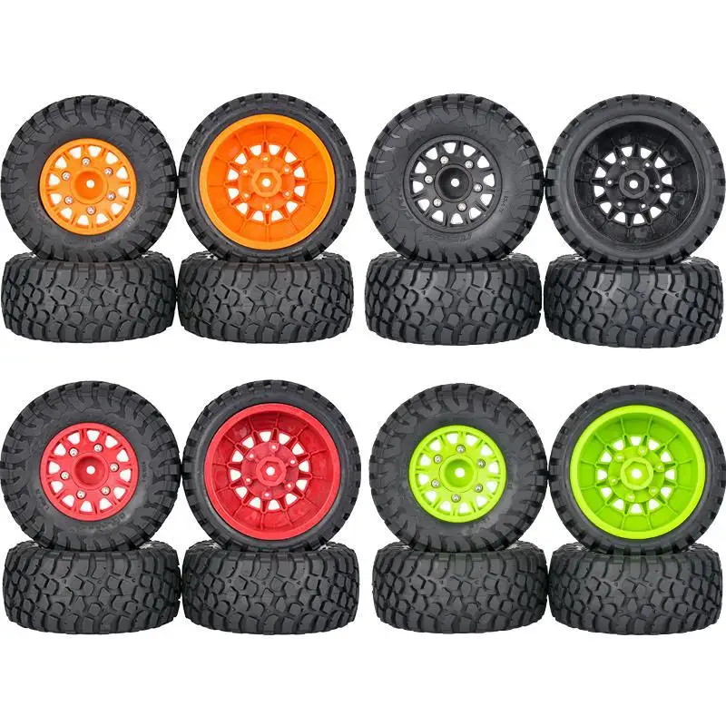 1 set 112mm 1/8 1/10 Short Course Truck Tire Tyre with 12mm 14mm 17mm Wheel Hex for Slash ARRMA SENTON HSP HPI RC Car