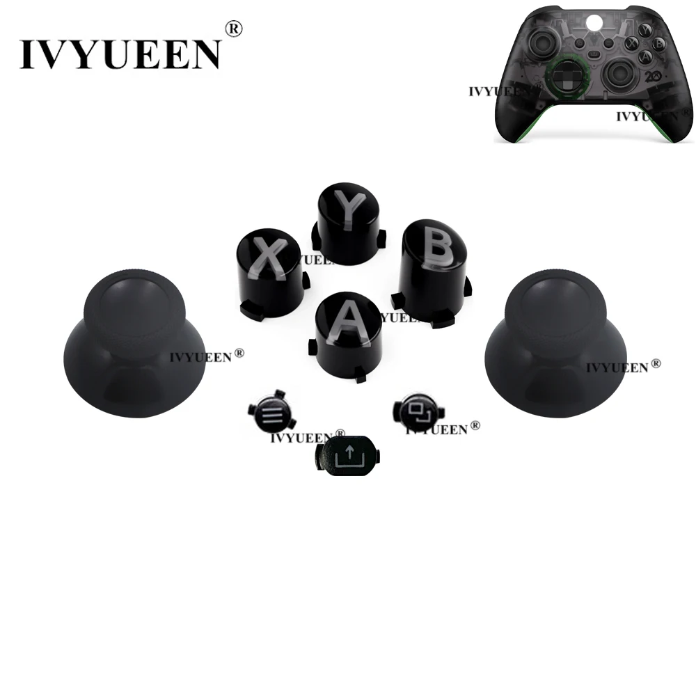 IVYUEEN استبدال Thumbsticks ل Xbox Series X S تحكم المقود ABXY عمل الوجه حصة الخيار أزرار طقم عصري إصلاح