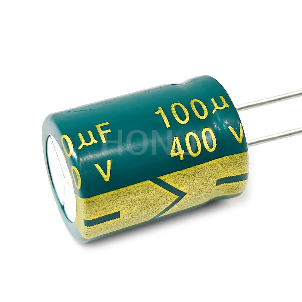 2PCS 400V100uf 18x25mm 알루미늄 전해 콘덴서 100uf400v 400v 100uf 400V 100mf 400vdc 100MFD 400v100mf 100mf400v ±20%