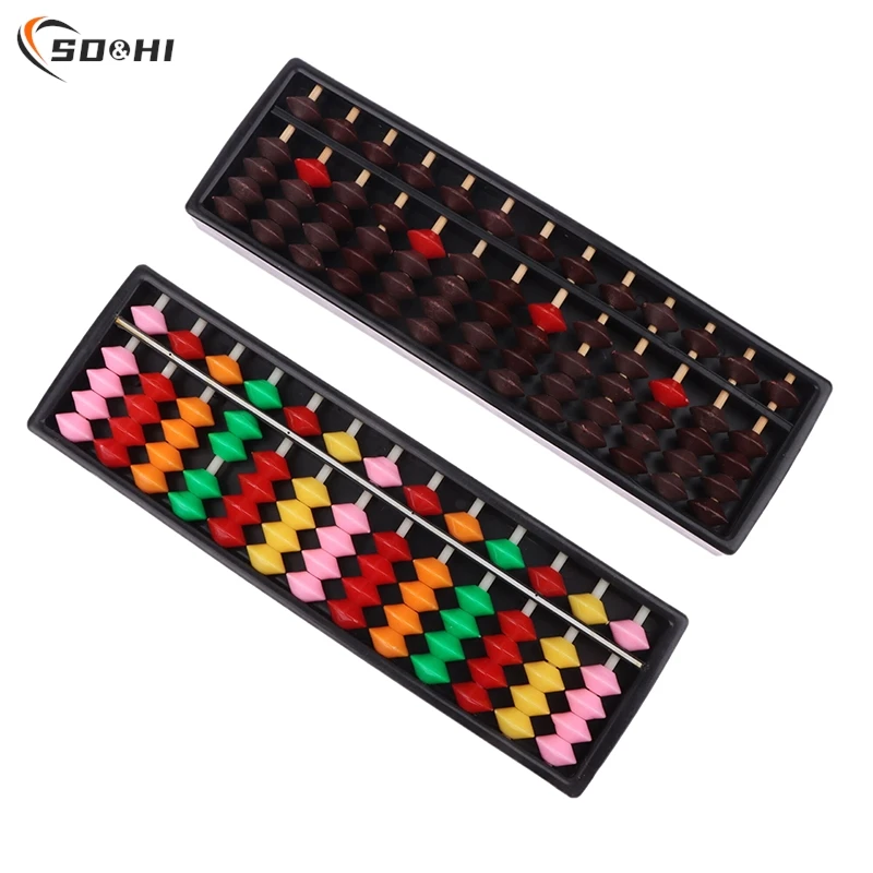 1PC Math Learning Tool For Children Portable Chinese 13 Digits Column Abacus Arithmetic Soroban Calculating Counting