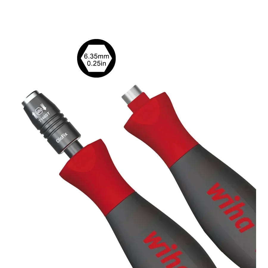 WIHA 387 Hex Screwdriver Bit Holder Handle Strong Magnetic 4-bead locki Non-slip Screwdriver Handle 25874/29463/32160/32161