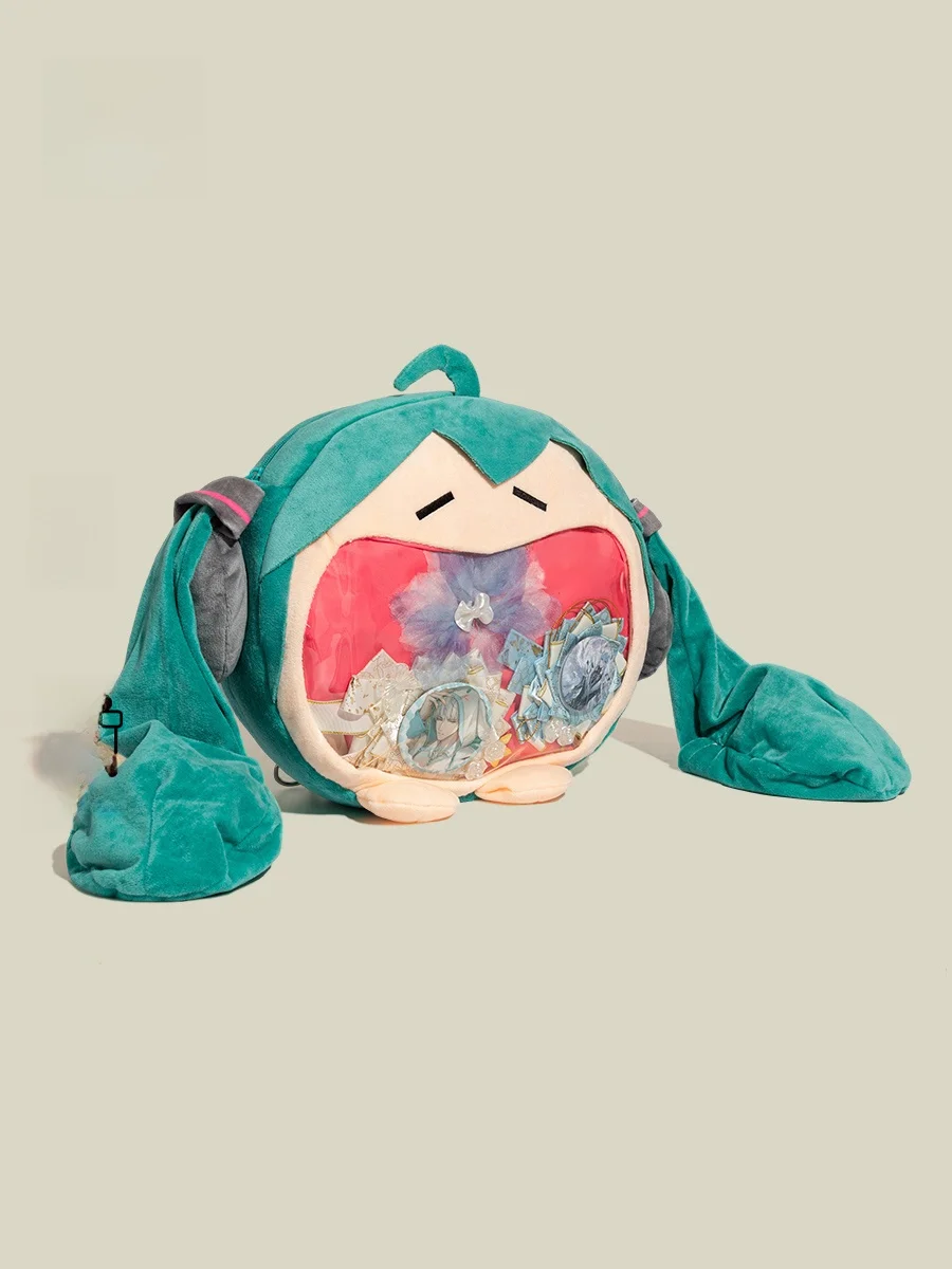 愛らしいぬいぐるみバックパック-ダブルショルダーバッグ-かわいい女の子人形-アニメ-未来ボーカロイド-軽量-防水-ティーンエイジャー向け-日常使用