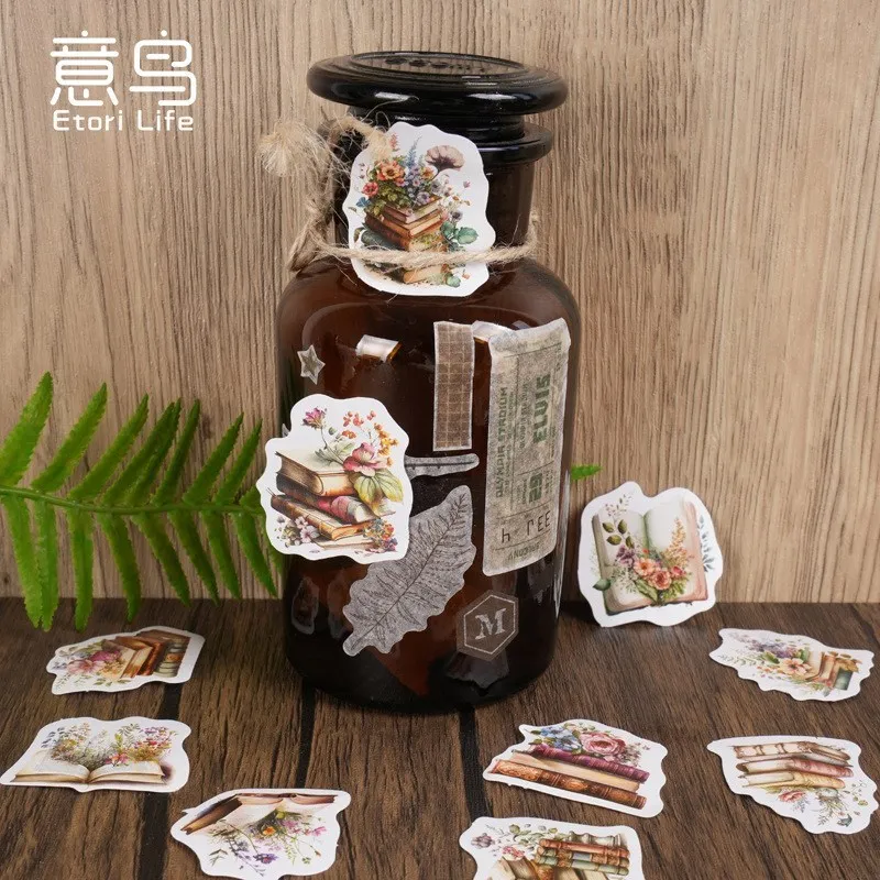 46 Pcs Library Scrapbook Aesthetic Sticker For Scrapbooking Journaling Daily Planner Water Bottles Arts Crafts