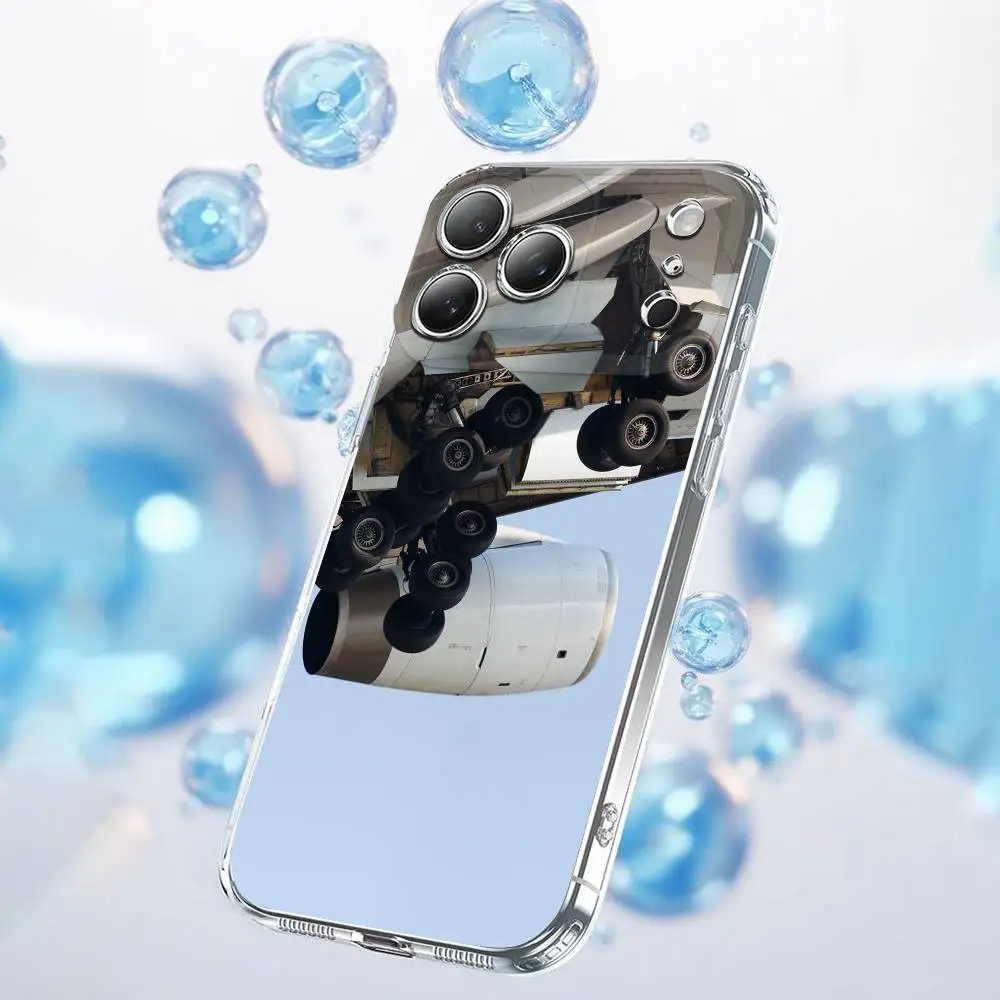Big Plane Airliner AIRPORT Phone Case For iPhone 17,16,15,14,13,12,11,Plus,Pro,Max,Plus,E,Air,Mini Transparent Cover