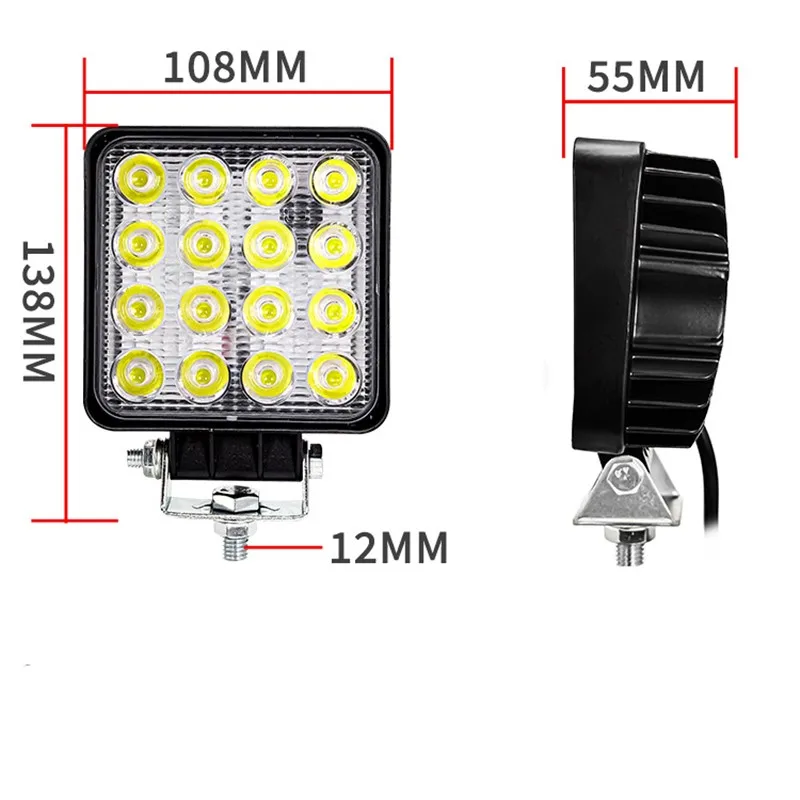 4 Inch Work Light LED Running Lights Bar Offroad Spotlight 12V 24V For Jeep Truck Car Motorcycle Tractor SUV ATV LED Headlights