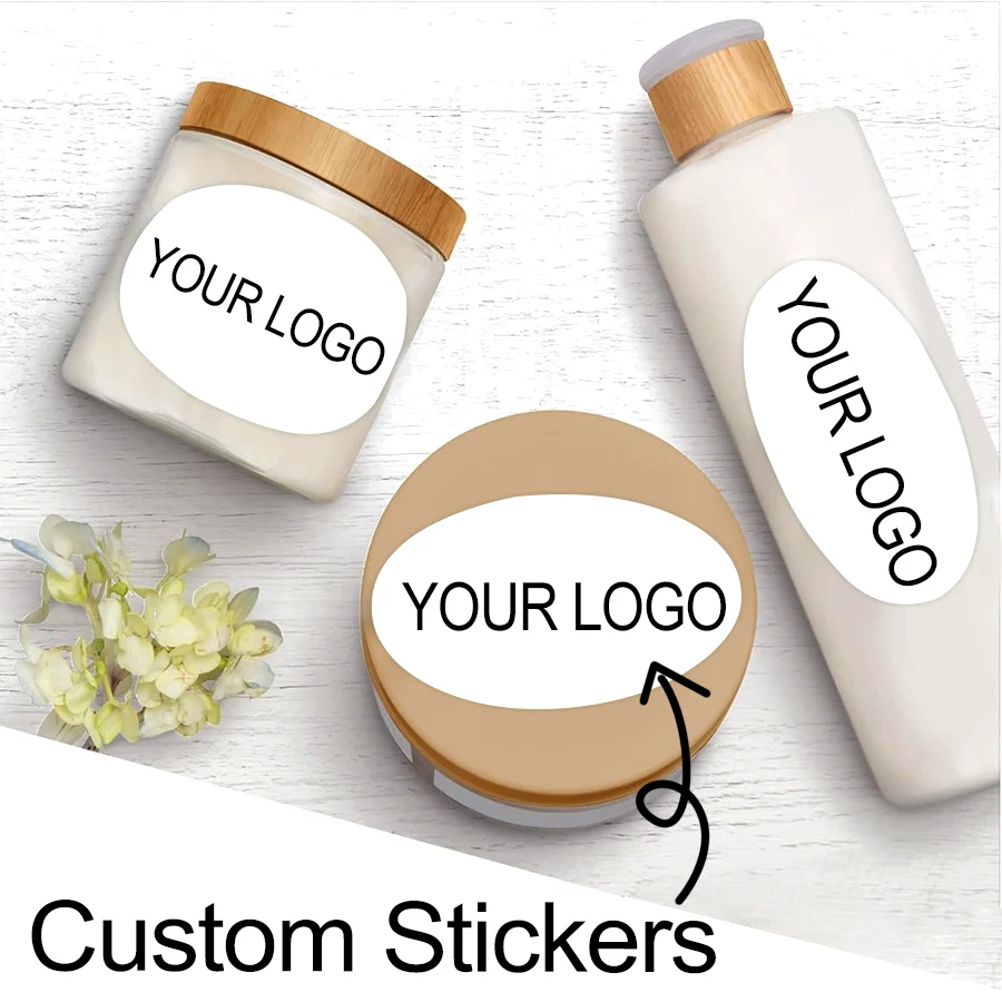 

Custom Your Own Oval Logo Stickers -Durable Waterproof Vinyl Custom Decals for Events, Gifts & Branding | Upload Your Design