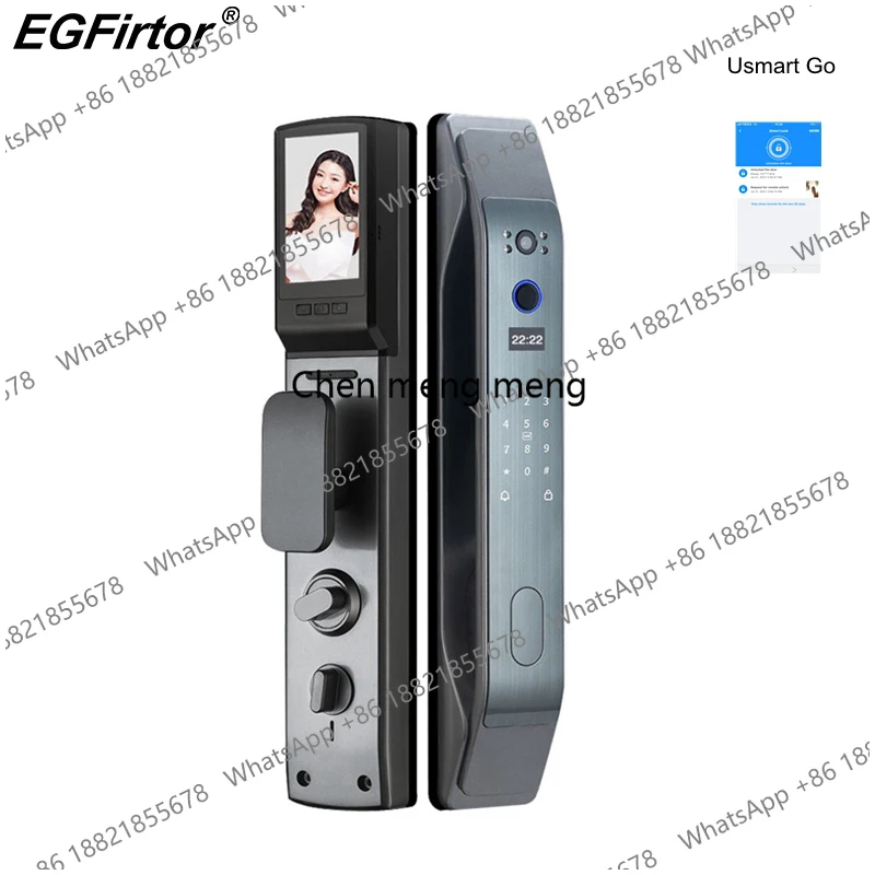 Wifi Smart Door Lock Usmart Go APP Remote Control Fingerprint Storage Password Electronic Key IC Card Auto Unlock With USB