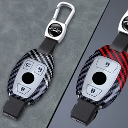 Carbon Fiber Car Key Cover Fob Case Shell for Mercedes Benz A B C E Class GLS GLA GLK GLC CLS CLA AMG W204 W205 W212 W463 W176