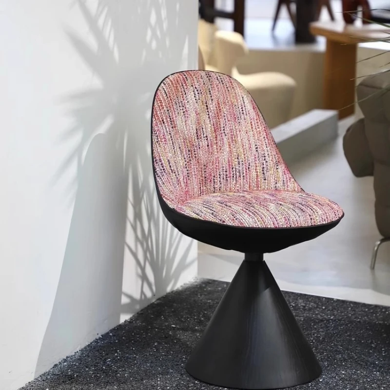 Minimalist backrest dining chair rotatable makeup stool bedroom study desk rotating stool