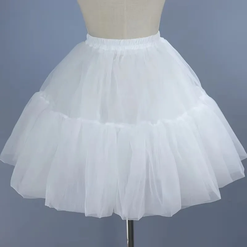 Hot Sale Women's Girl's Lolita Petticoat White Wedding Petticoat Cosplay Party Prom Dress Short Underskirt Vestido De Noiva 2025