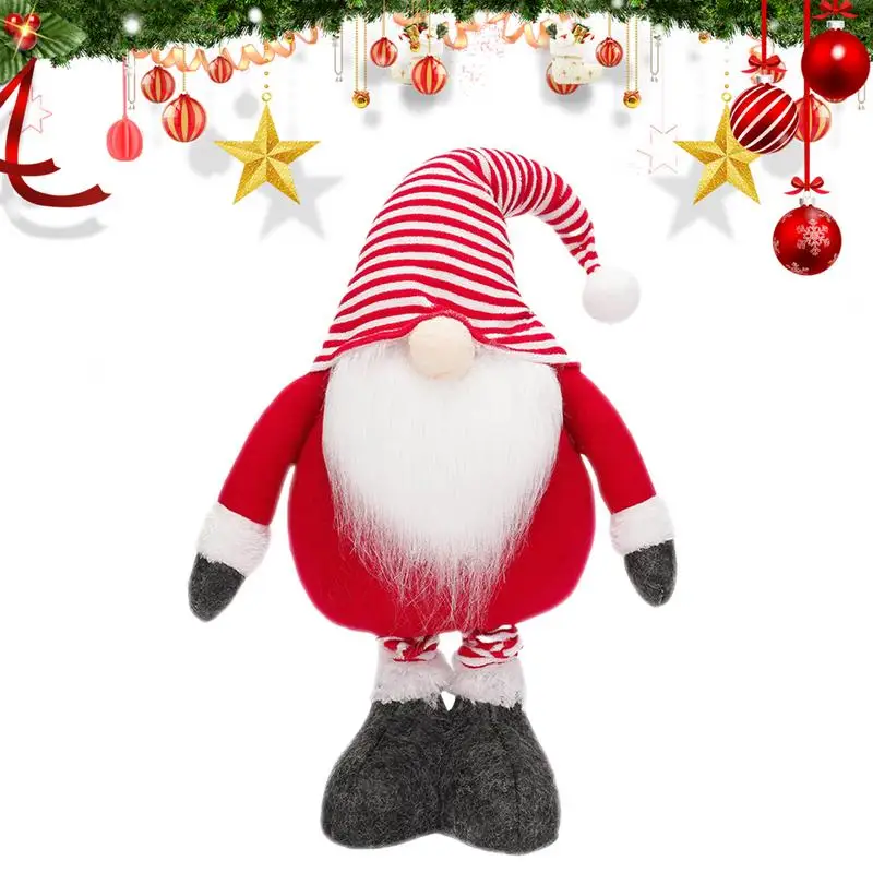 Christmas Gnome Doll Faceless Doll Standing Telescopic Craft Gnome Supplies Striped Christmas Tree Decoration Christmas Joy