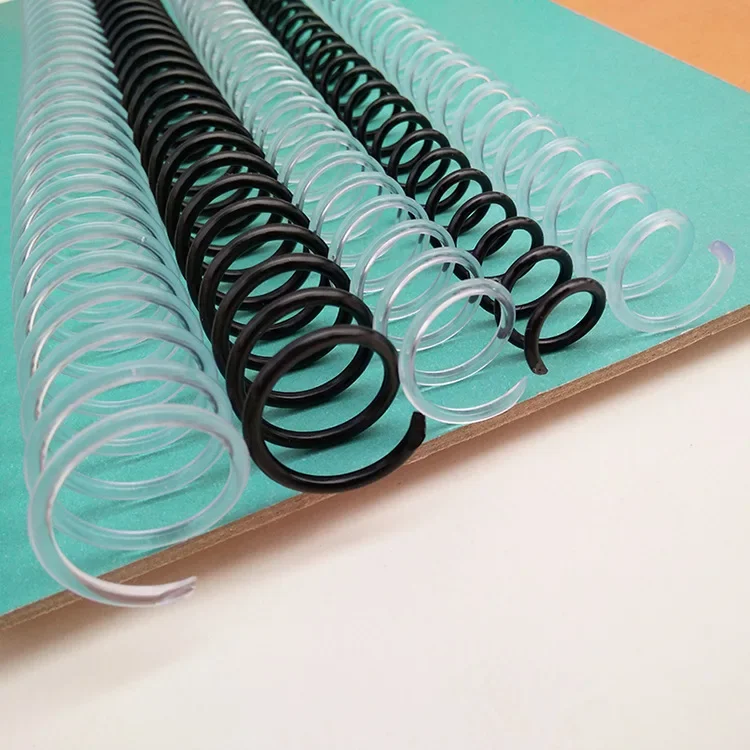 50pc Plastic Spiral Rings A4 Glue Single Wire 46 Hole Loose-leaf Binding Spring PVC Snake Ring Loose Leaf Binder Office Supplies