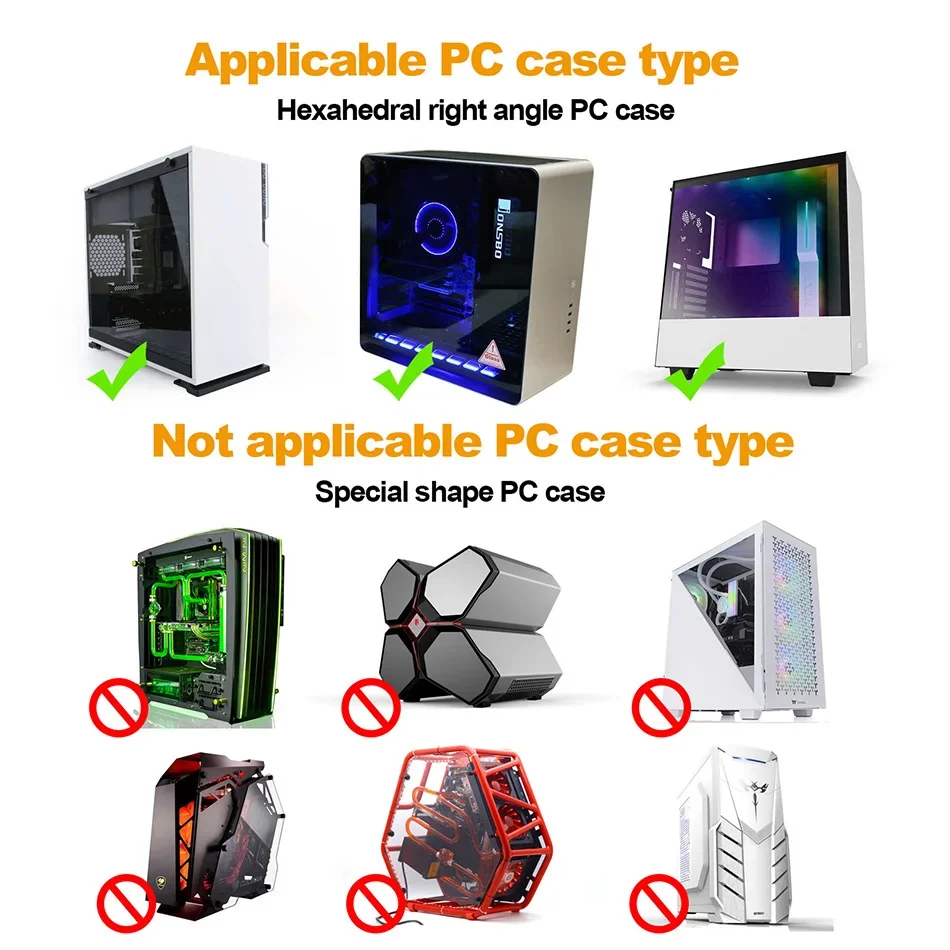 PC Case Stickers World of Warcraft Gaming ATX Mid Computer Glass Skin Decorative Decal Waterproof Removable Sticker Hollow Out