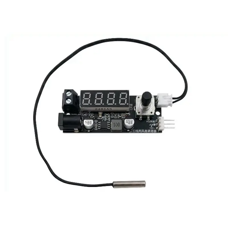 AT29-Digital Fan Speed Controller DC12V 3A Voltage Adjustable Temperature RPM Display For Cooling Fan Governor Module