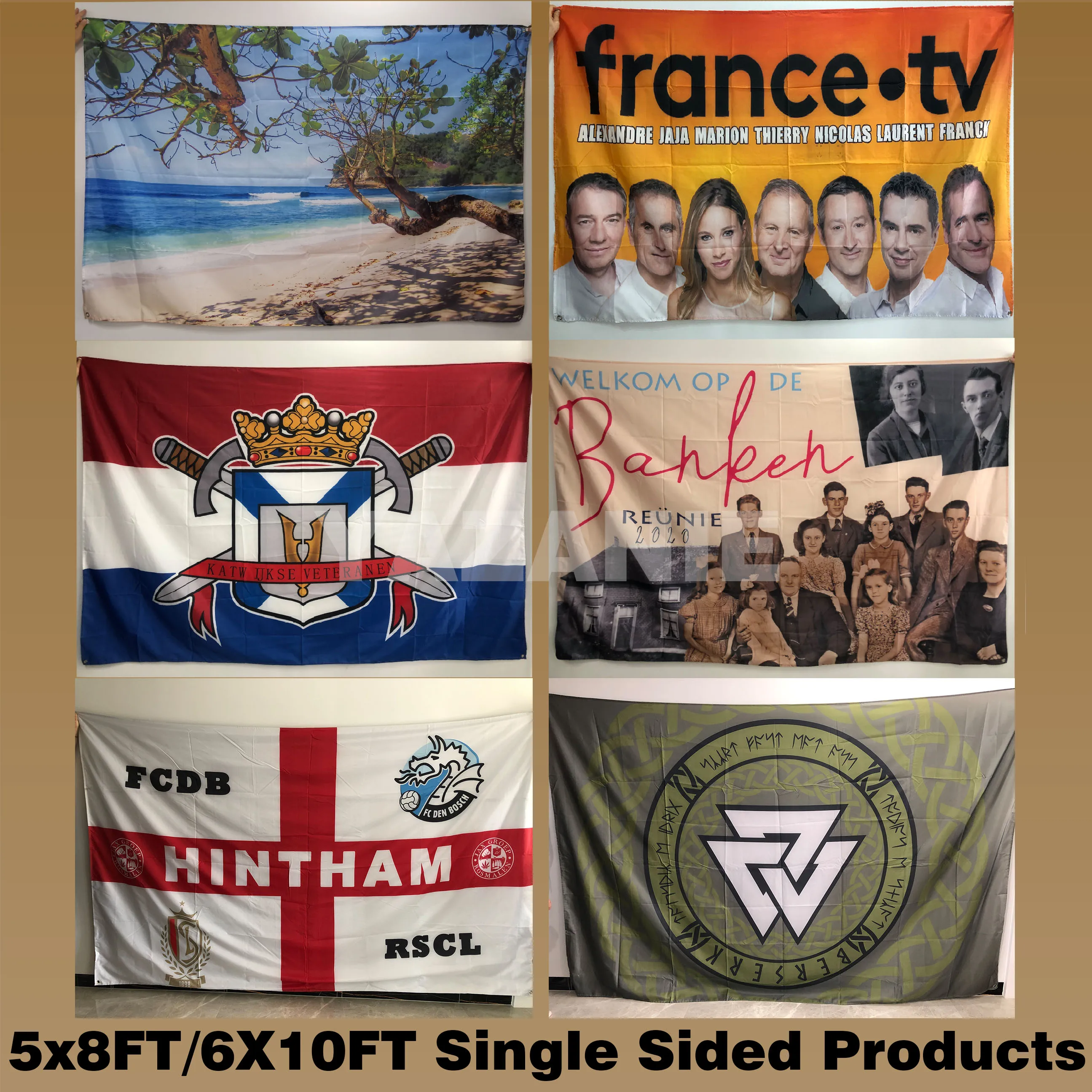 Any Size Custom Polyester Flag Print Photo Logo Text Banner 3x5/2x8/4x6/5x8FT for Indoor Outdoor Decor Sport Gift Party Car Flag