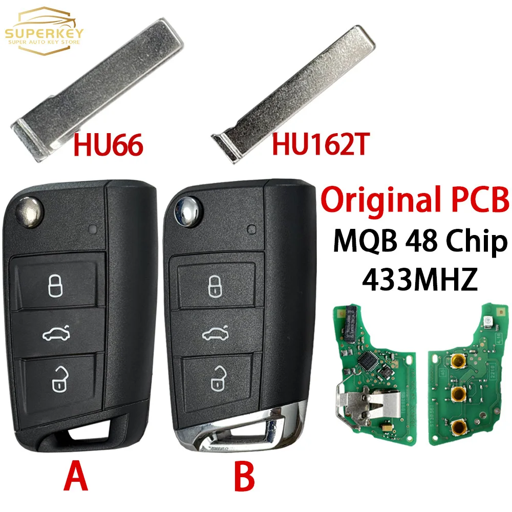 

5G0959752BA BB D AG Original PCB For VW Golf7 MK7 Touran Polo Tiguan Skoda Octavia Seat Leon Ateca MQB48 433MHz Remote Car Key