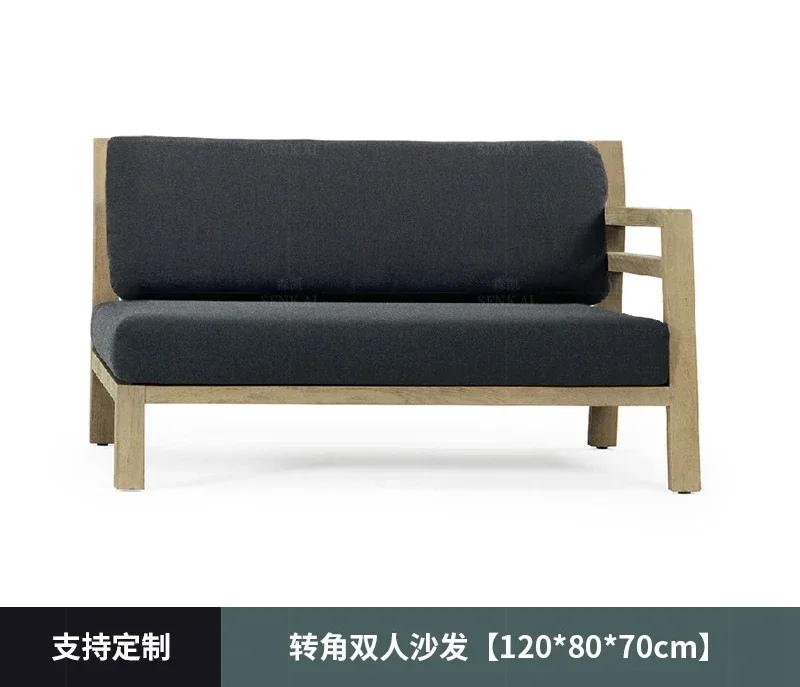 

Outdoor Sofa Courtyard Sunscreen and Waterproof Rattan Chair Outdoor Villa Rattan Terrace Teak Garden Coffee Table Furniture