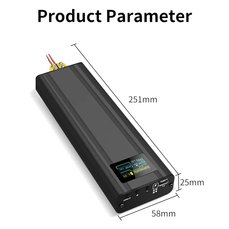 Saldatrice a punti con Display digitale OLED a 80 marce saldatrice a punti portatile a batteria per telefono cellulare a doppio impulso 18650 batteria al litio