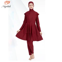 Muslim Swimwear Modest Women Hijab Islamic Swimsuit Long Sleeve Burkini Cover Ups Swimming Suit Hijabs For Woman Swim Bathing