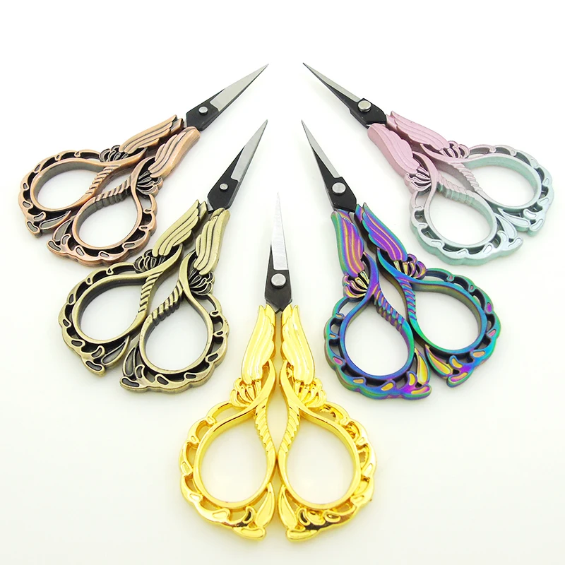 Flower Pattern Stainless Steel Vintage Scissors Sewing Fabric Cutter Embroidery Cute Scissors Tailor Scissor Thread Sewing Tools