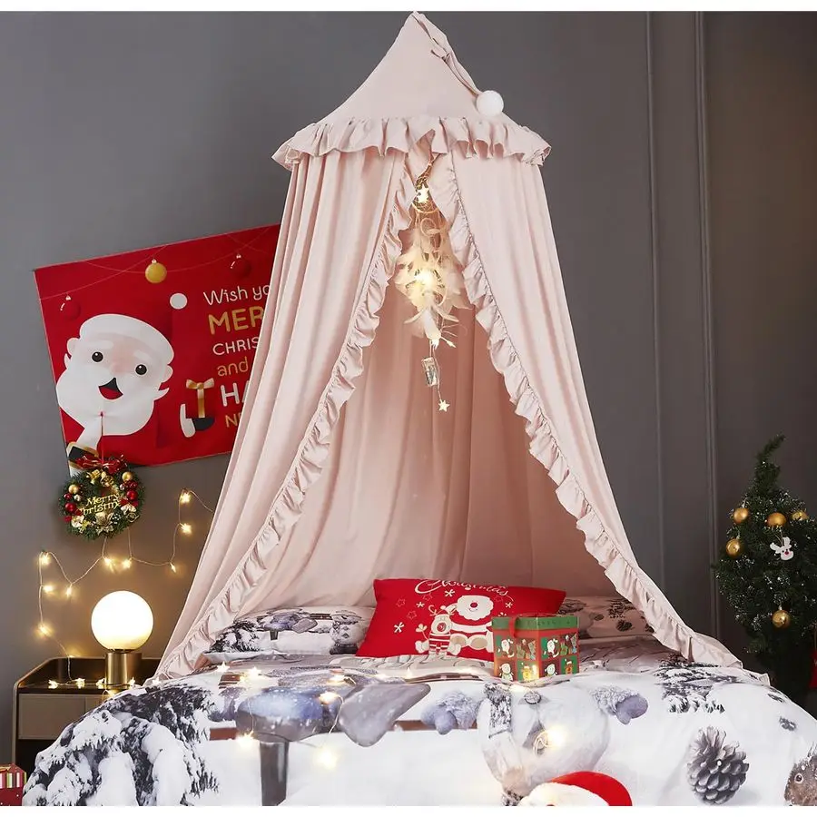 

Балдахин для девочек, круглый купол-навес «Принцесса», мечтательная москитная сетка, постельные принадлежности, палатка-замок для детской комнаты, подвесной декор для дома, для чтения