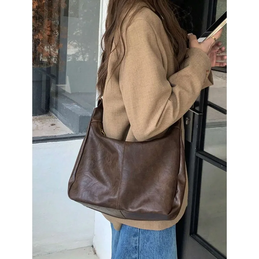 

EMERY ROSE Bag Vintage Crossbody Bag For Women, New Korean Fashion Handbag Tote With Large Capacity Shoulder Bag Back To School