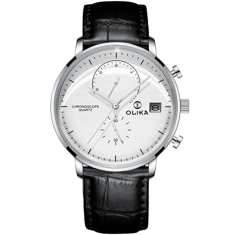 

Quartz Chronograph Watch for Man with Miyota Movement 3D Curved Mirror Surface 41mm Diameter 10mm Thickness Calendar Function