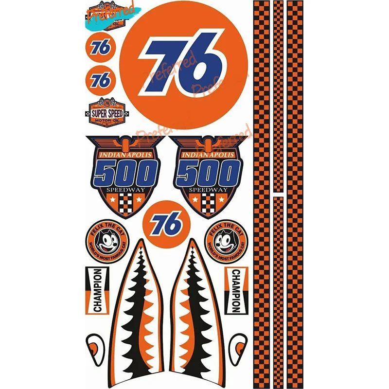 Decal US Cars Model Making RC Sticker Set Universal FOR Texaco SHARK Car Sticker Vinyl Cover Scratches Waterproof