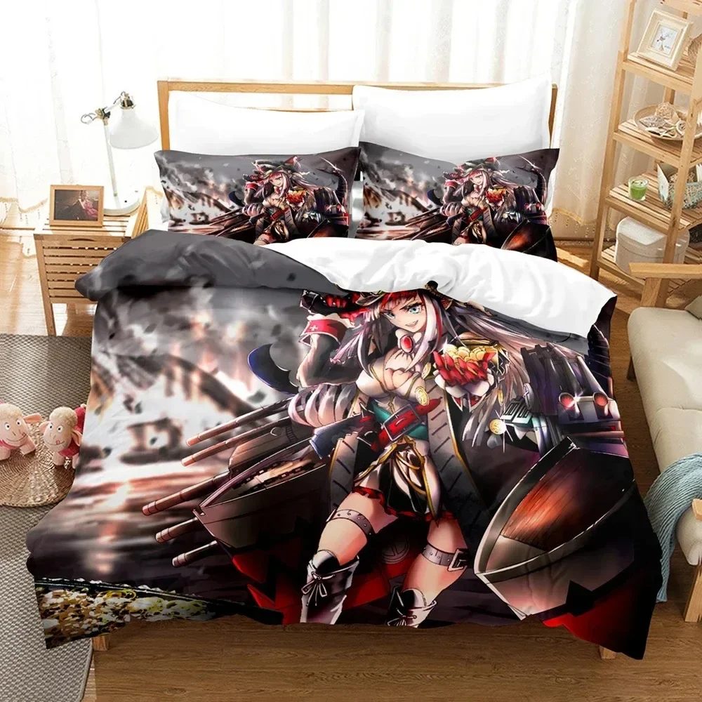 

Fashion Anime - Azur Lane Bedding Set Single Twin Full Queen King Size Bed Set Adult Kid Bedroom Duvet cover Sets bed sheet set