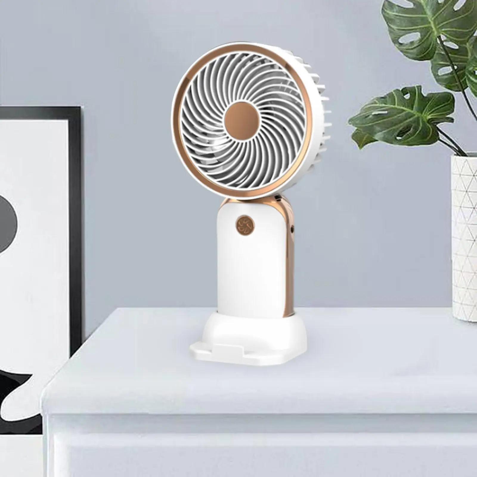 2xMini Handheld Fan USB Fan for Hiking Table Fan for Hiking Home Office