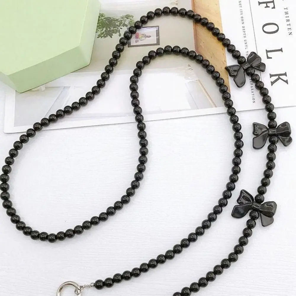 

Bow Long Crossbody Phone Chain Heart Sweet Cellphone Lanyard Long Acrylic Mobile Phone Chain Phone Accessories