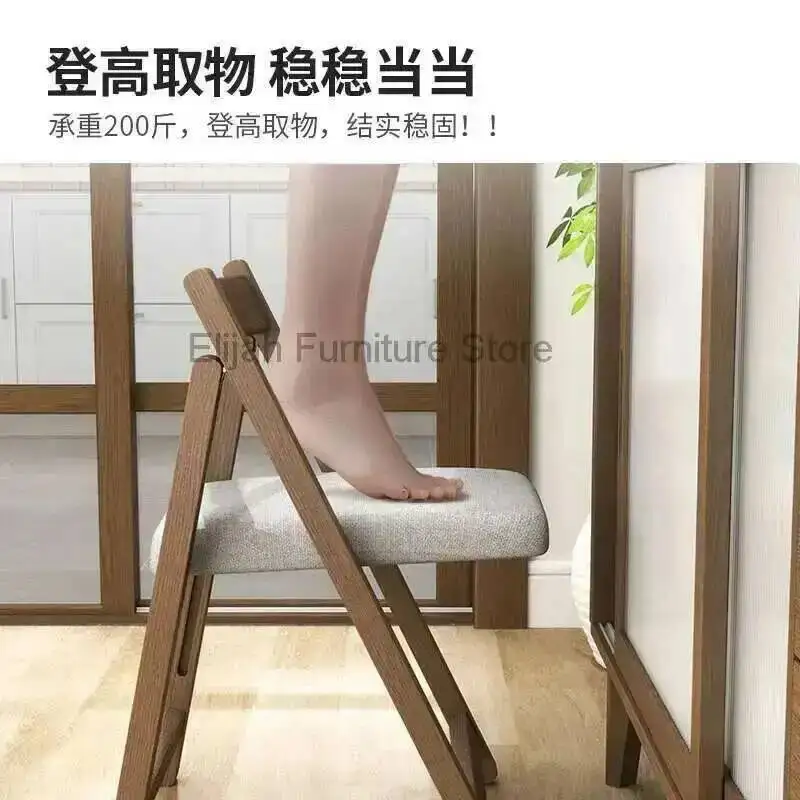 

Office Solid Dining Wood Home Folding Chair Chair Portable Folding Backrest Chair Kitchen Furniture