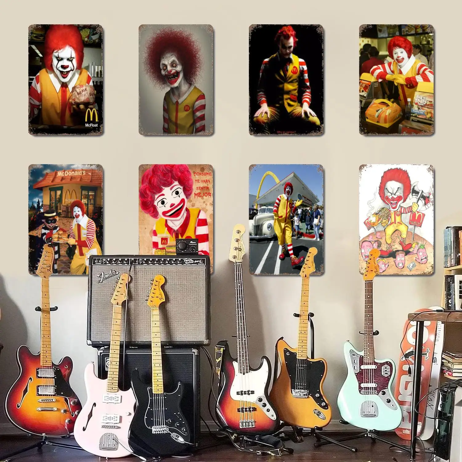 ronald Mcdonald Ретро Винтаж Оловянная Вывеска Плакат Декоративная Табличка Металлическая Пластина Настенный Декор