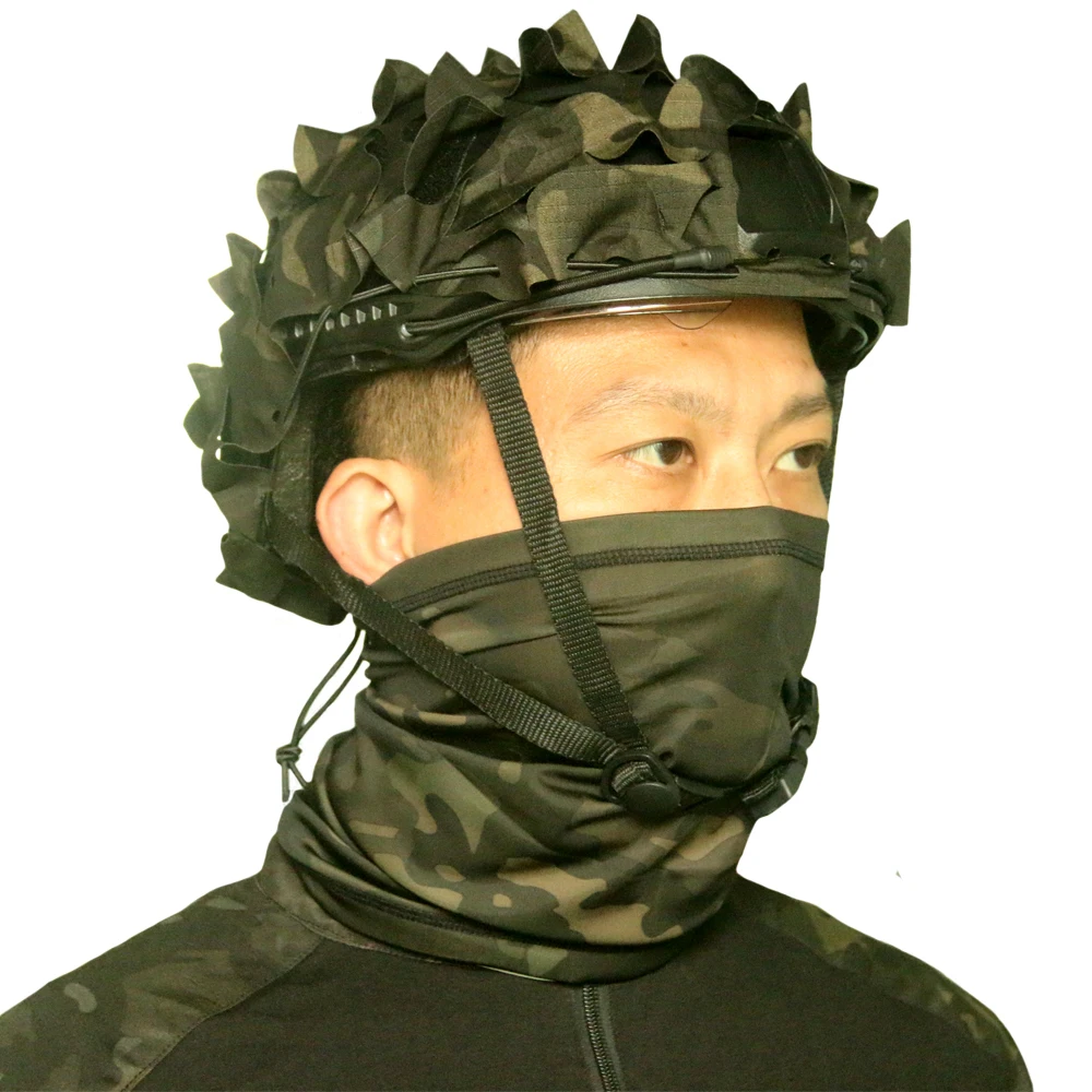 

outdoor laser cutting camouflage helmet cover camouflage hat cover FAST tactical helmet accessories camouflage helmet cloth