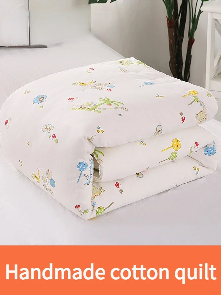 Comforters Cotton Quilt for Children Kindergarten Siesta Infant Thin Quilt Core Cover with A Quilt All Cotton Thickening