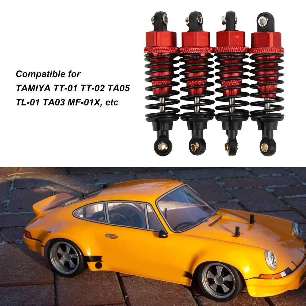 Precision All-Aluminum Alloy Shock Absorbers For 1/10 RC Vehicles Compatible For Tamiya TT-01 TT-02 TT-02D M-05 M-06 TA05 TL-01