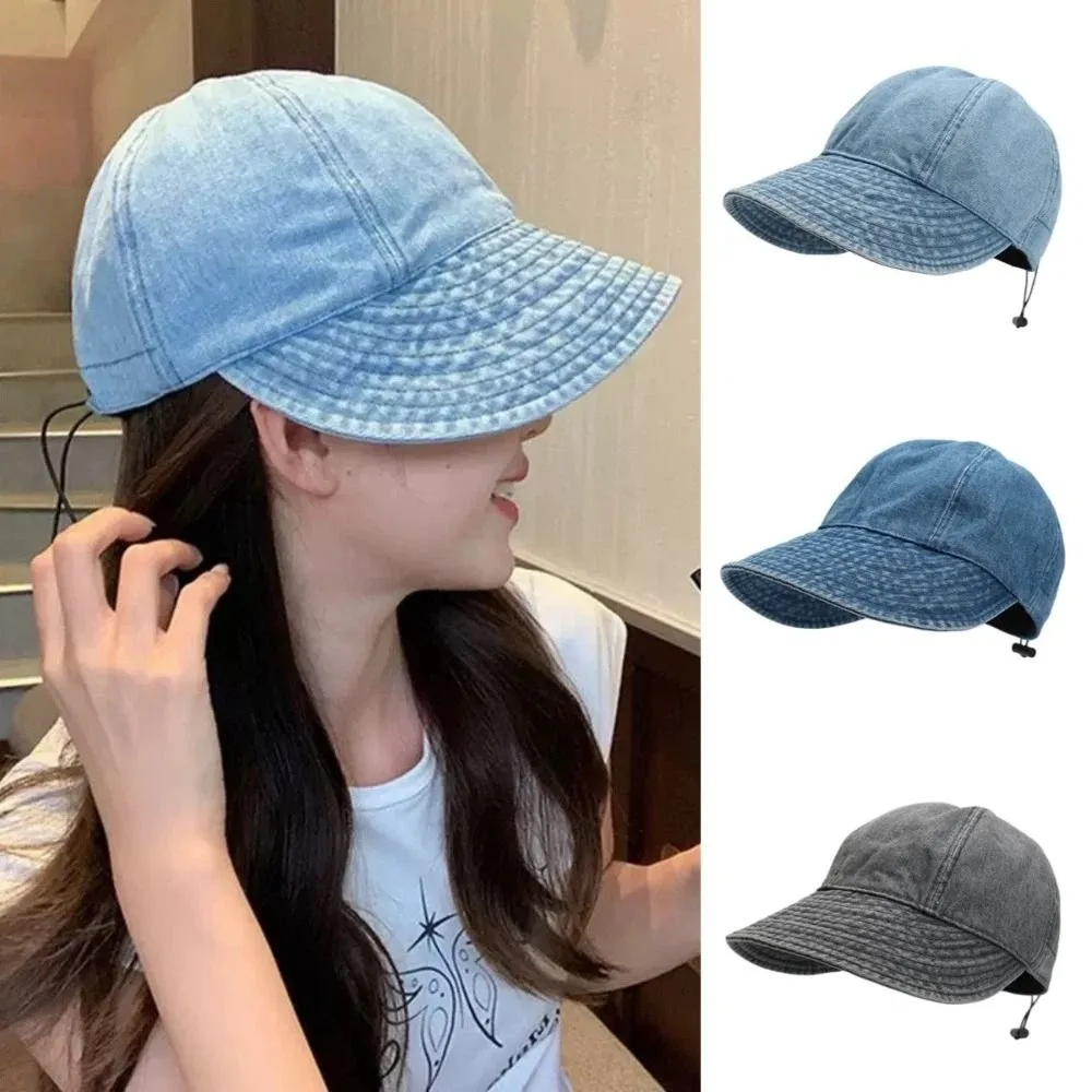 Sun Protection Cowboy Fisherman's Hat Retro Windproof Big Brim Sun Hat All-match Women Baseball Cap Summer Spring Autumn
