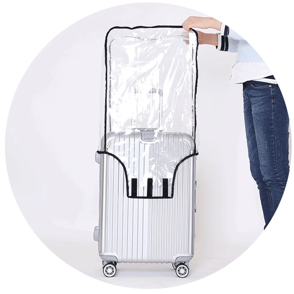 Housse de protection pour bagages, en PVC, entièrement transparente, épaisse, anti-poussière, accessoires de voyage