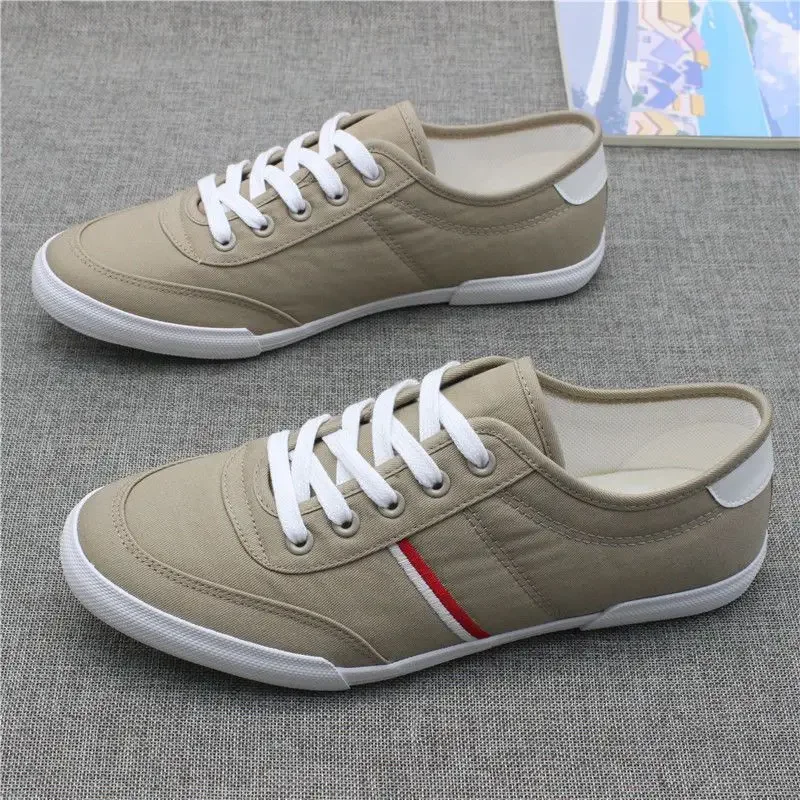 2023 Spring Breathable Lace-up Canvas Sneakers Shoes Men Walking Loafers Shoes Men Casual Shoes Summer