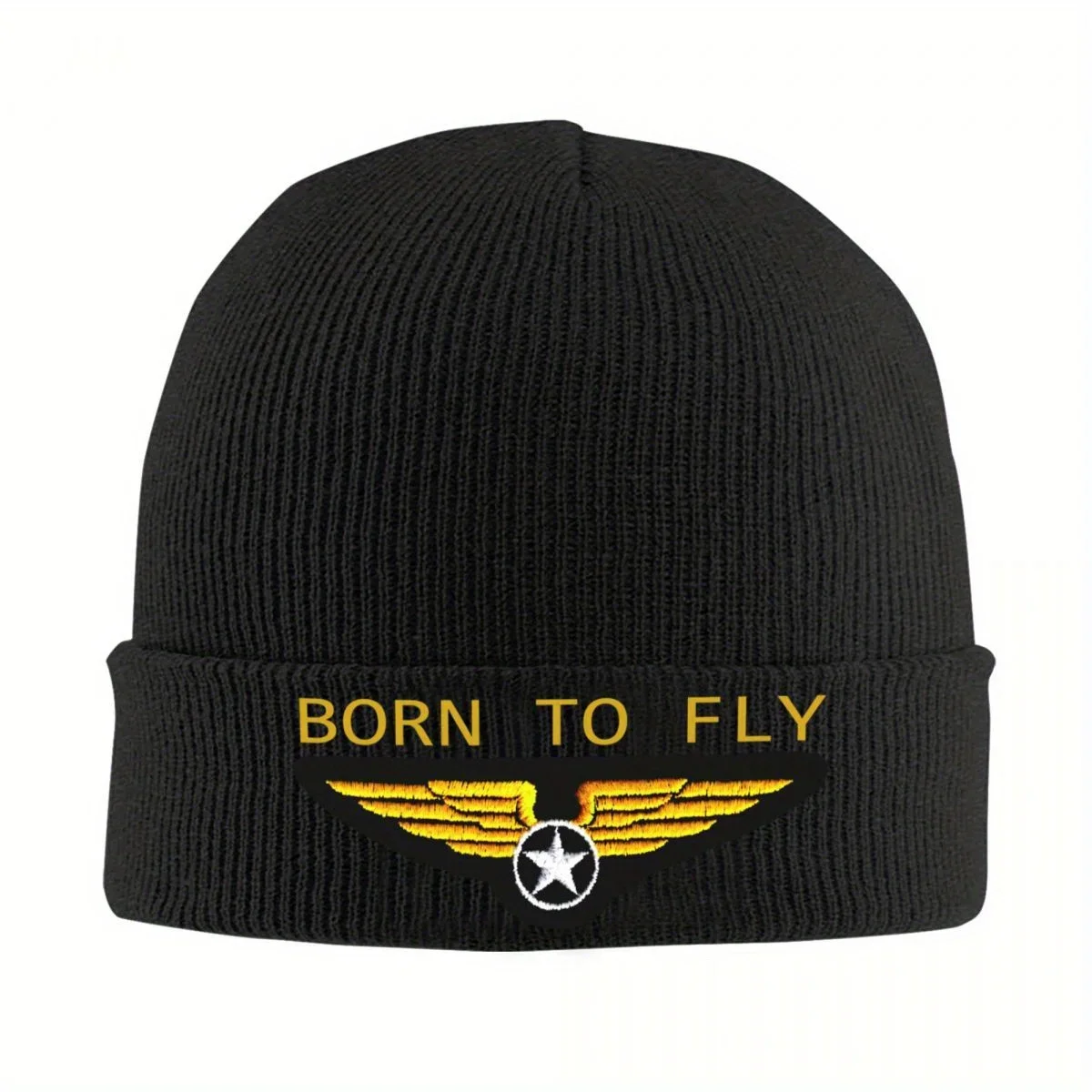 Gorros de piloto de vuelo Personalados Born To Fly، gorros de Hip Hop، gorro tejido caleido de invierno، gorro de aviador de av