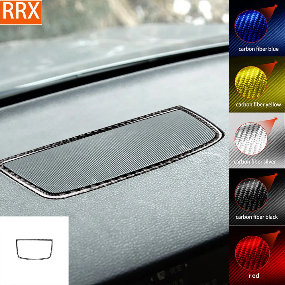 For BMW X5 E70 X6 E71 2008-2014 Center Dashbaord Speaker Frame Tuning Cover Soft Real Carbon Sticker Car Interior Accessories